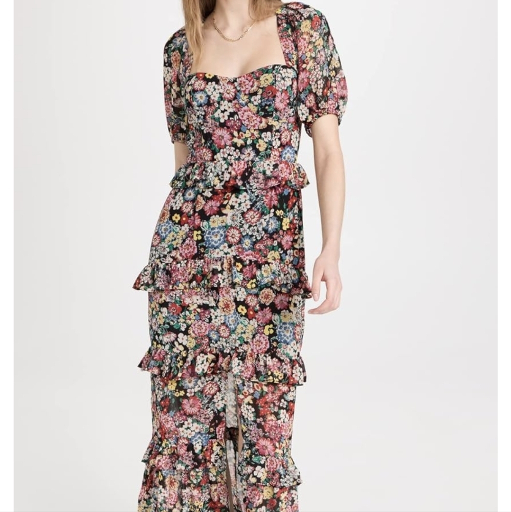 WAYF Cici Bustier tiered Maxi dress